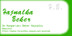 hajnalka beker business card